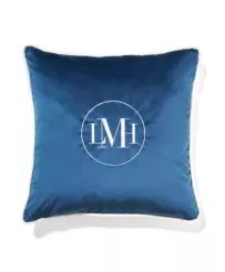 La Mania Poduszka dekoracyjna welurowa Hampton 50x50 cm niebieska