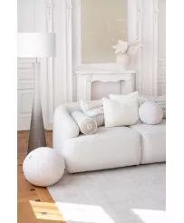 La Mania poduszka dekoracyjna LULLABY No.2 - 40x60 cm biała, bawełna, bambus