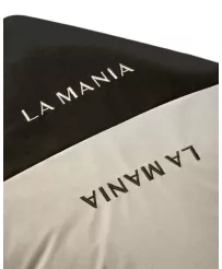 La Mania welurowa poduszka dekoracyjna Portico No.1 50x50 cm - czarny, beż