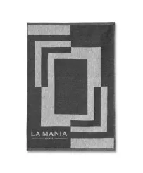 La Mania ściereczki kuchenne bawełniane Imperial Black 3 sztuki 50x70 cm czarno-szare