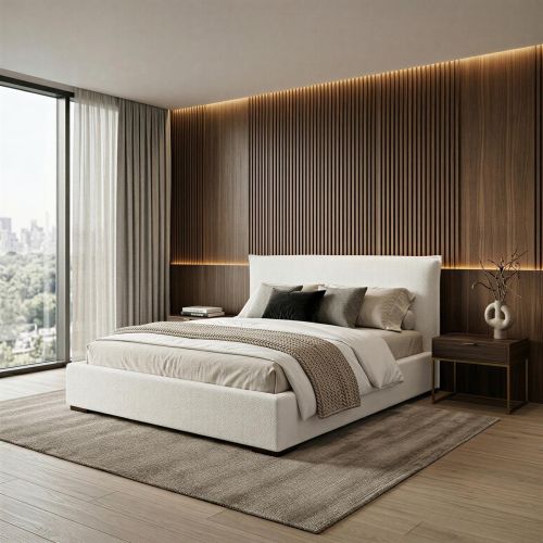 [OUTLET] Łóżko tapicerowane 180x200 NEVADA Quelle 01 z pojemnikiem i stelażem
