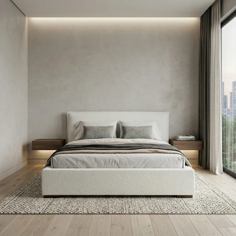 [OUTLET] Łóżko tapicerowane 180x200 NEVADA Quelle 01 z pojemnikiem i stelażem