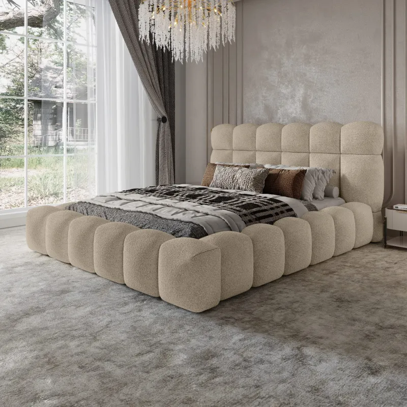 Łóżko tapicerowane 140x200 DENVER Quelle 06 z pojemnikiem i stelażem Polska produkcja