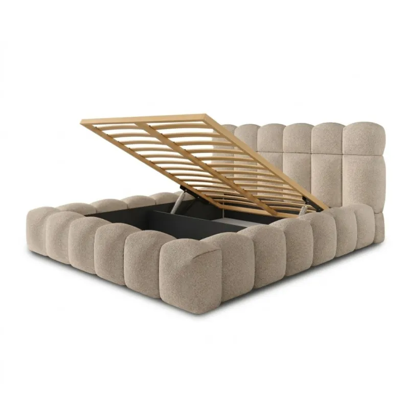Łóżko tapicerowane 140x200 DENVER Quelle 06 z pojemnikiem i stelażem Polska produkcja