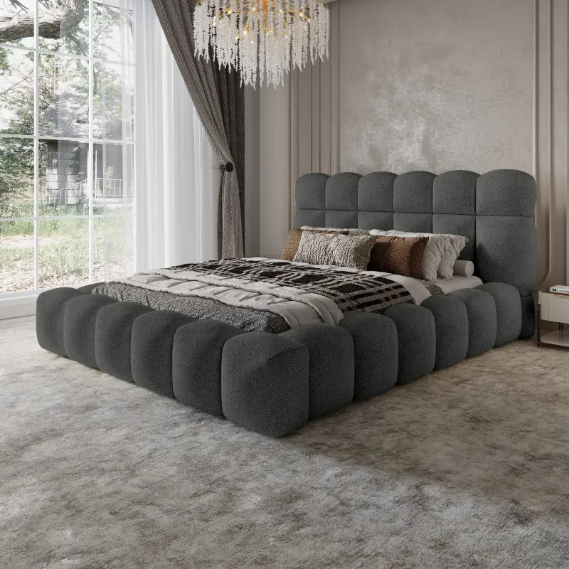 Łóżko tapicerowane 180x200 DENVER Quelle 92 z pojemnikiem i stelażem Polska produkcja