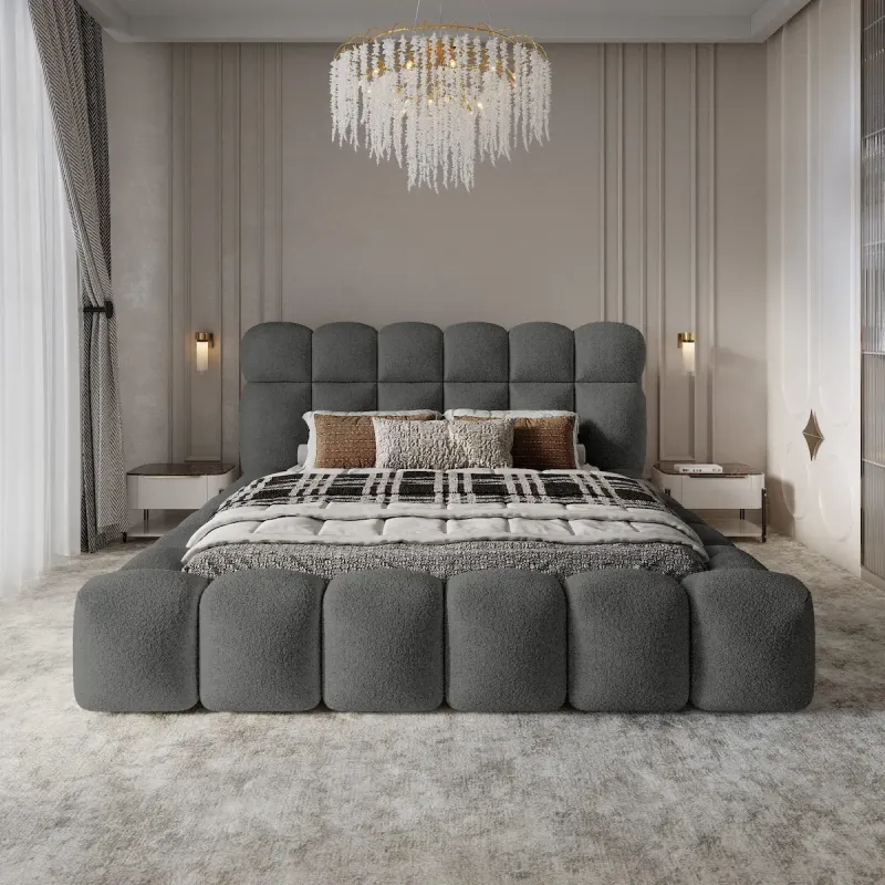 Łóżko tapicerowane 160x200 DENVER Quelle 92 z pojemnikiem i stelażem Polska produkcja