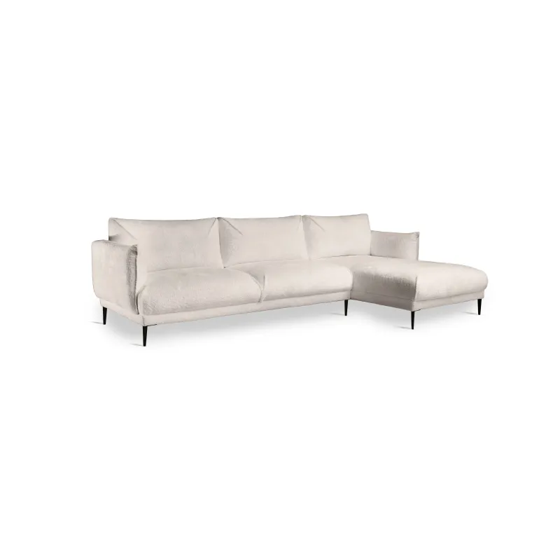 Narożnik FENIX L-kształtny nowoczesny trzyosobowy prawostronny tkanina welur