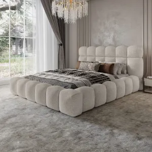 [OUTLET] Łóżko tapicerowane 140x200 DENVER Quelle 03 z pojemnikiem i stelażem Polska produkcja 