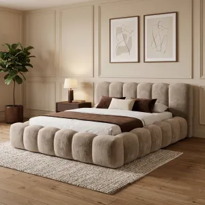 Łóżko tapicerowane 200x200 DALLAS beżowe ze stelażem i pojemnikiem Polska produkcja kolor do wyboru