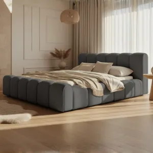 [OUTLET] Łóżko tapicerowane 160x200 ADELL Quelle 92 ze stelażem i pojemnikiem