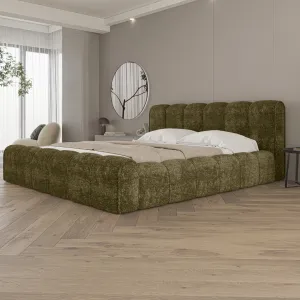 [OUTLET] Łóżko tapicerowane 160x200 ADELL Venga Forest 162 ze stelażem i pojemnikiem