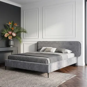 Łóżko tapicerowane ARIZONA II 200x200 szare ze stelażem i pojemnikiem Polska produkcja kolor do wyboru