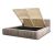 NAOMI 1(3) (Piano 04).jpgŁóżko tapicerowane beżowe 200x200 NAOMI ze stelażem i pojemnikiem