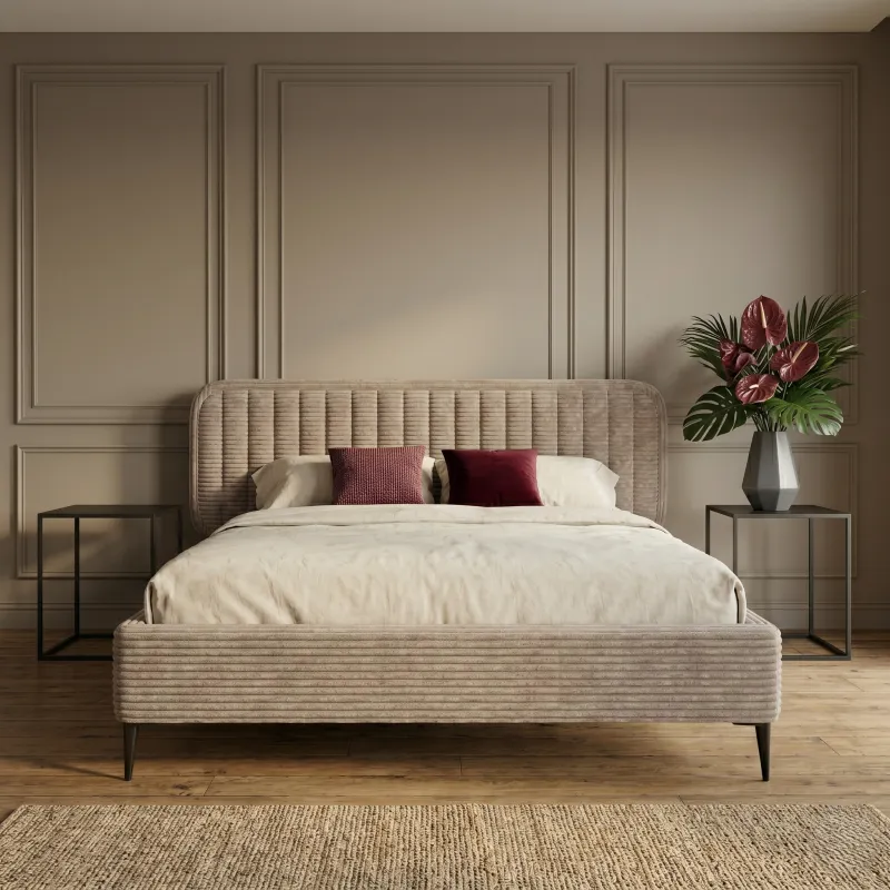 Łóżko tapicerowane beżowe 160x200 ARIZONA I