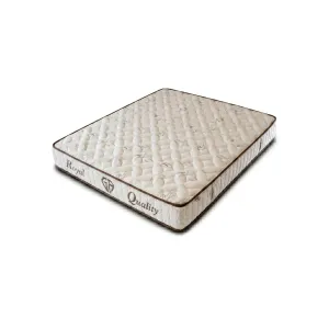 Materac Hybrydowy 180x200 H3 Średnio Twardy Kieszeniowy 7 stref Beżowy ROYAL SLIM 26 cm