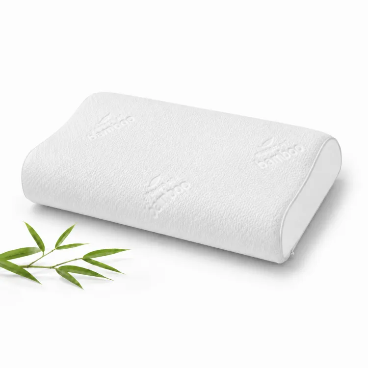 Poduszka z naturalnego lateksu MASUJĄCA z pokrowcem bambusowym 60x40x10/12 cm