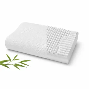 Poduszka z naturalnego lateksu MASUJĄCA z pokrowcem bambusowym 60x40x10/12 cm