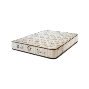 Materac Hybrydowy 200x200 H3 Średnio Twardy Kieszeniowy 7 stref Beżowy ROYAL SLIM 26 cm