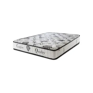  Materac Hybrydowy 160x200 H3 Średnio Twardy Kieszeniowy 7 stref Biały Wzór GA COMFORT 26 cm