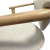 Krzesło tapicerowane drewniane NOBLE kremowe boucle nowoczesne polska produkcja