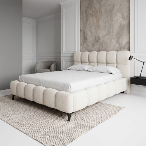 Łóżko tapicerowane na nóżkach 200x200 MALIBU