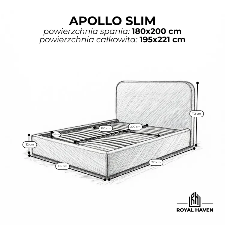 Łóżko tapicerowane APOLLO beżowe ze stelażem i pojemnikiem Polska produkcja kolor do wyboru