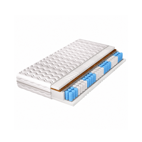 Materac Kieszeniowy 90x200 H4/H5 Twardy LUNA 7 stref Biały 21cm