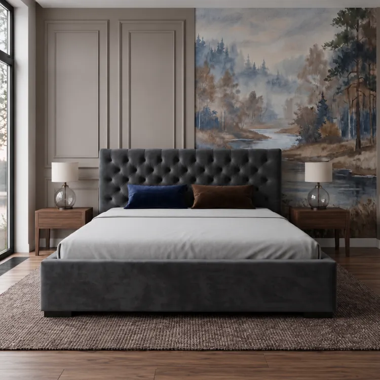 [OUTLET] Łóżko tapicerowane 120x200 CHESTER