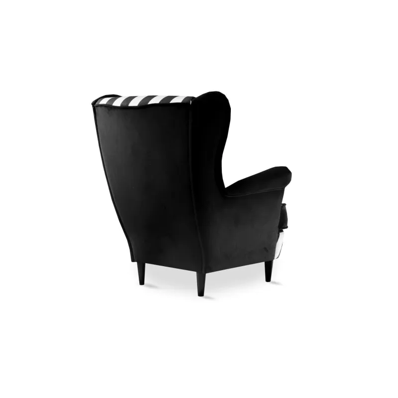 Fotel USZAK klasyczny w paski - idealny do salonu lub sypialni