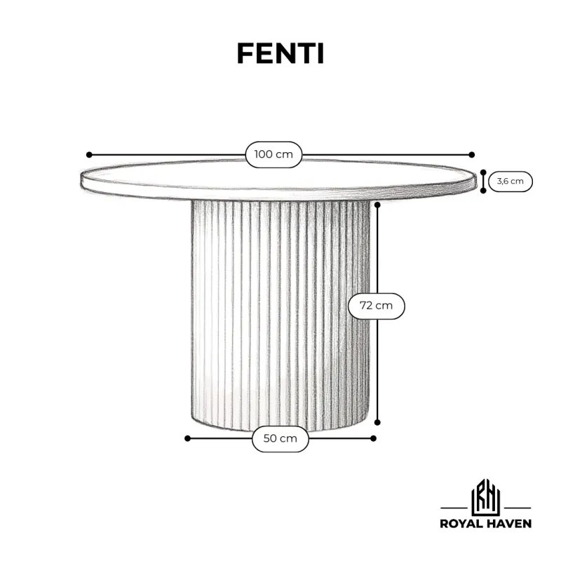 Stół jadalniany okrągły FENTI