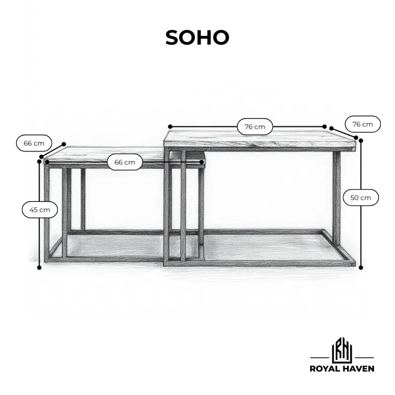 Komplet stolików kawowych - SOHO