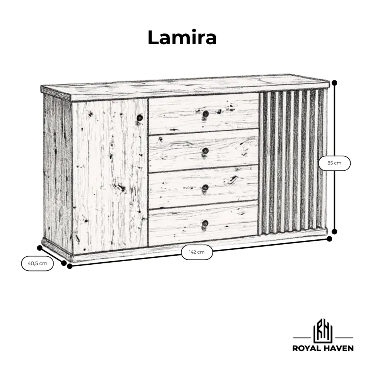 Komoda LAMIRA (kolekcja Lamelia)