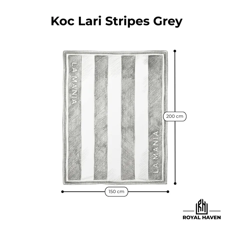 Koc Lari Stripes Grey - LA MANIA