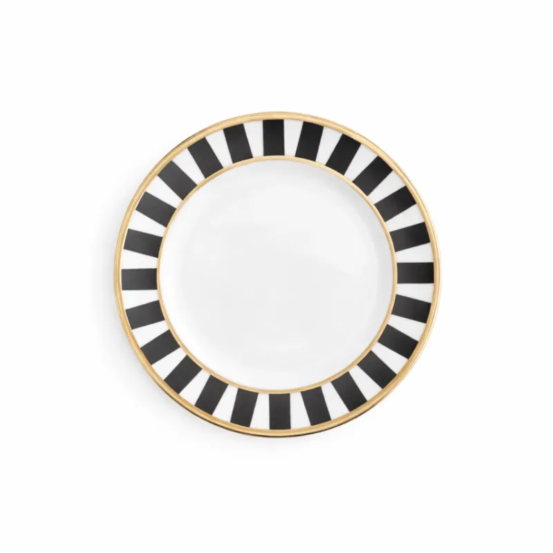 Talerzyki deserowe dla 6 os. Stripes Black