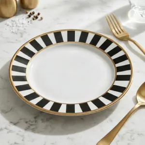 Talerzyki deserowe dla 6 os. Stripes Black