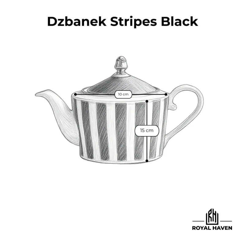 Dzbanek Stripes Black - LA MANIA