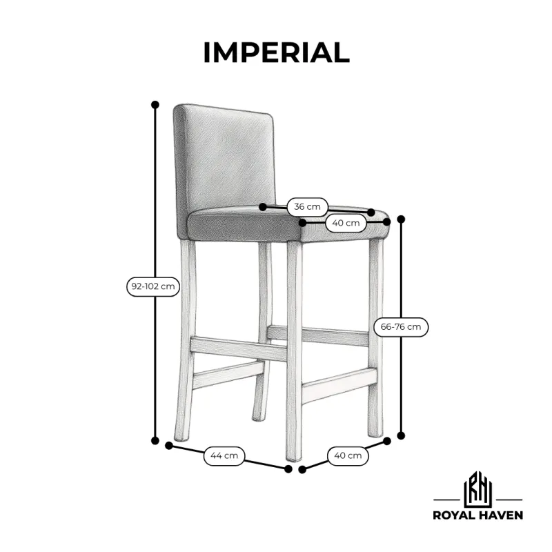 Hoker tapicerowany IMPERIAL na drewnianych nogach