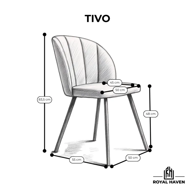 KRZESŁO tapicerowane TIVO na metalowych nogach