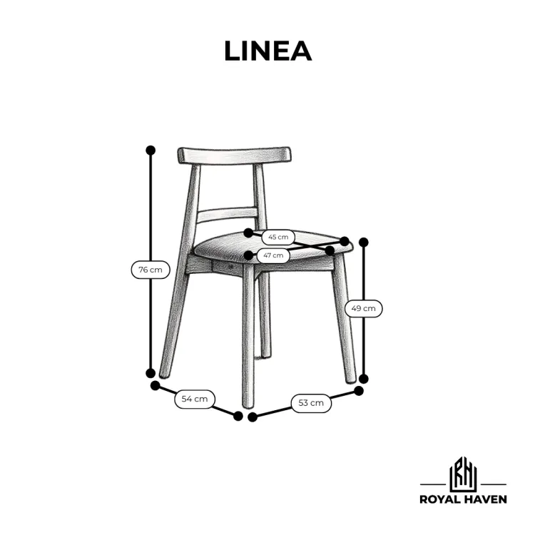 Nowoczesne krzesło drewniane LINEA