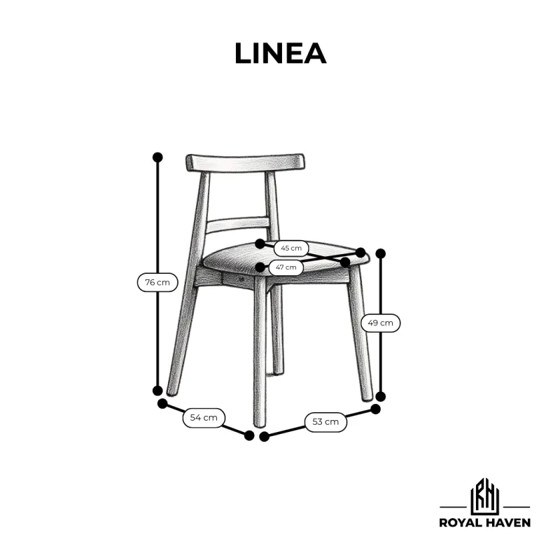 Nowoczesne krzesło drewniane LINEA