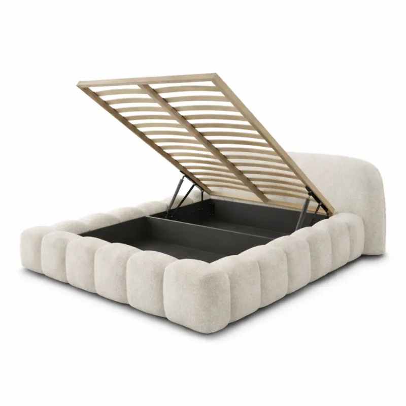 Łóżko tapicerowane beżowe 180x200 ORLANDO