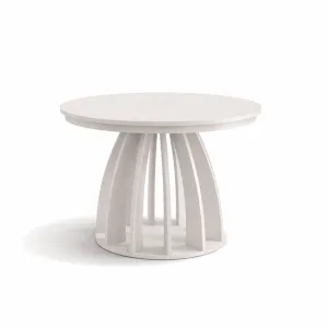 Stół jadalniany okrągły rozkładany 100-180 cm STIVO , kaszmirowy z lamelami, nowoczesny