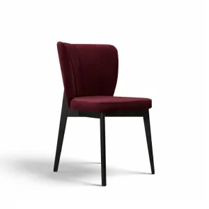 Krzesło tapicerowane DENI fiolet welur drewno nowoczesne 
