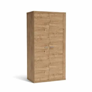 Szafa 2-drzwiowa NOLARA dąb ribbeck - nowoczesna szafa boho do sypialni