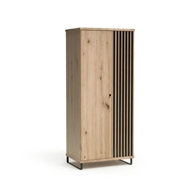 Szafa 2-drzwiowa dąb artisan z lamelami LAMIVO