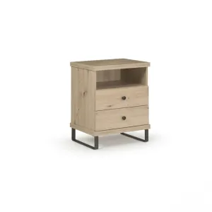 Szafka nocna dąb artisan LAMARO drewno lamele