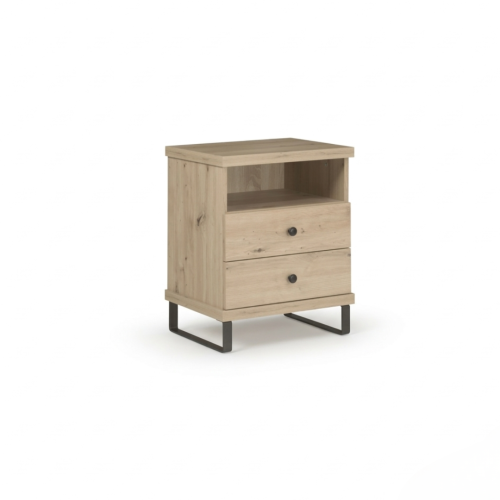 Szafka nocna dąb artisan LAMARO drewno lamele