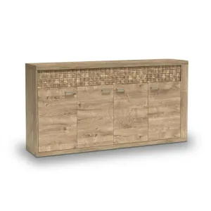 Komoda do przedpokoju dąb ribbeck SAVENA drewno boho 