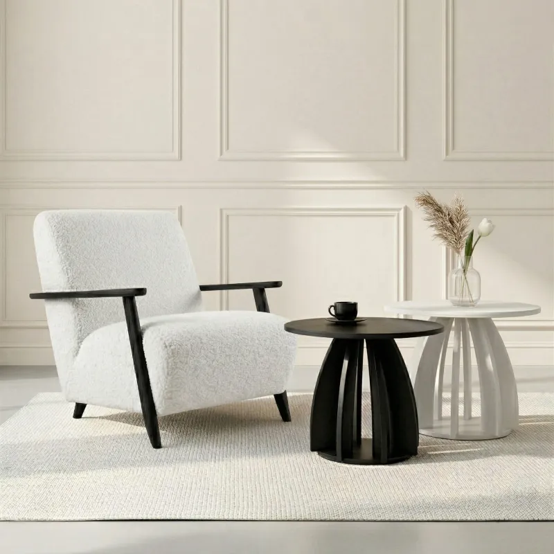 Fotel MIO biały boucle