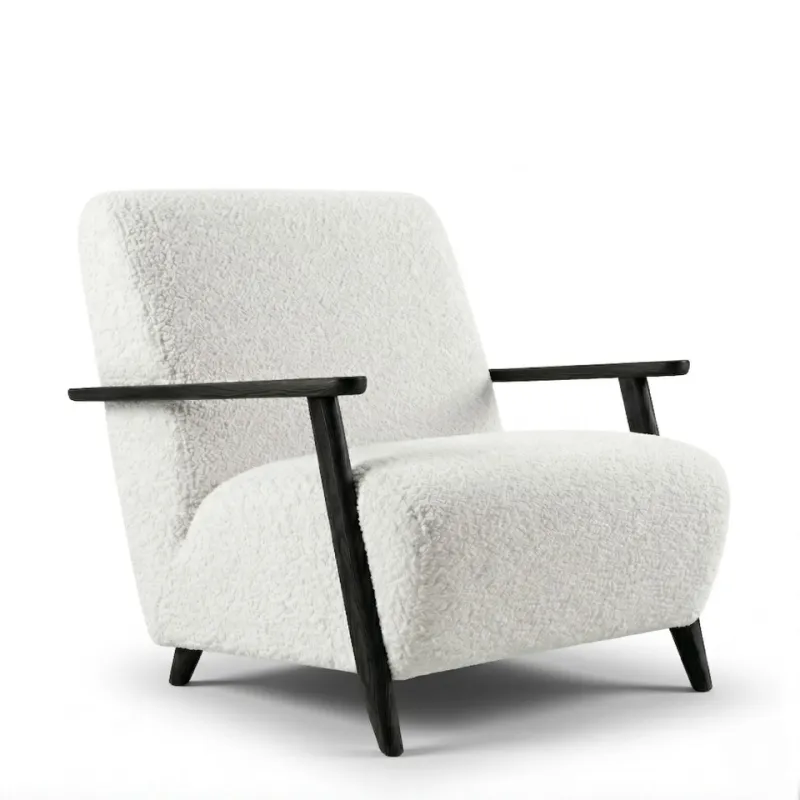 Fotel MIO biały boucle